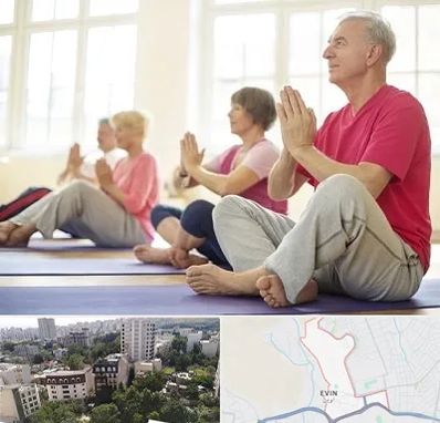 کلاس یوگا سالمندان در اوین
