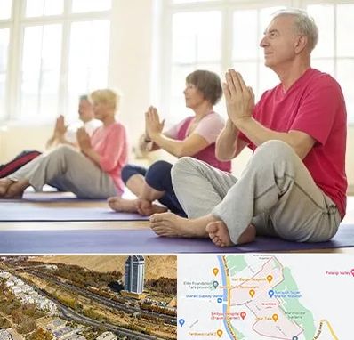 کلاس یوگا سالمندان در خیابان نیایش شیراز