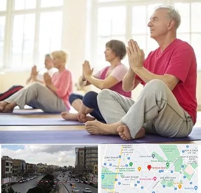 کلاس یوگا سالمندان در بلوار فردوسی مشهد