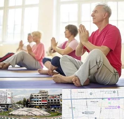 کلاس یوگا سالمندان در مرکز تهران