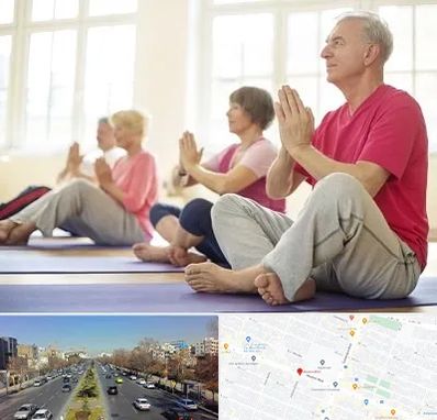 کلاس یوگا سالمندان در بلوار معلم مشهد