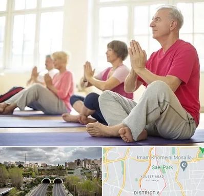 کلاس یوگا سالمندان در یوسف آباد
