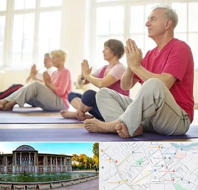 کلاس یوگا سالمندان در عفیف آباد شیراز