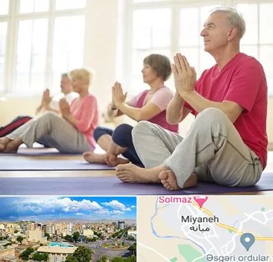 کلاس یوگا سالمندان در میانه