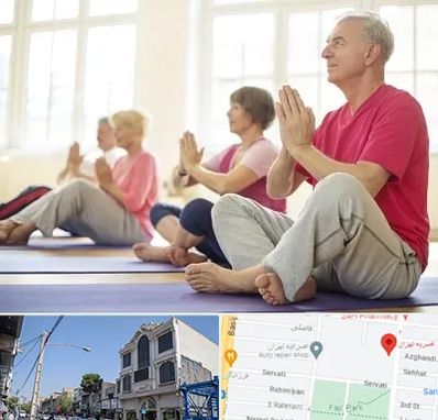 کلاس یوگا سالمندان در افسریه