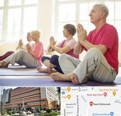 کلاس یوگا سالمندان در سهروردی