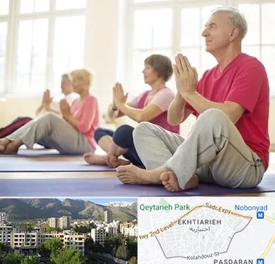 کلاس یوگا سالمندان در اختیاریه