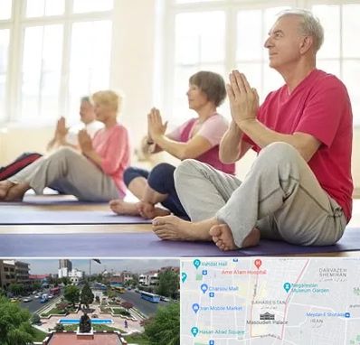 کلاس یوگا سالمندان در بهارستان