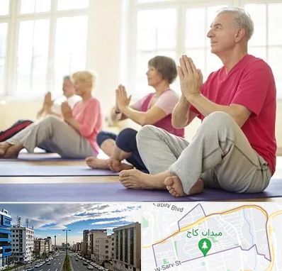 کلاس یوگا سالمندان در سعادت آباد تهران