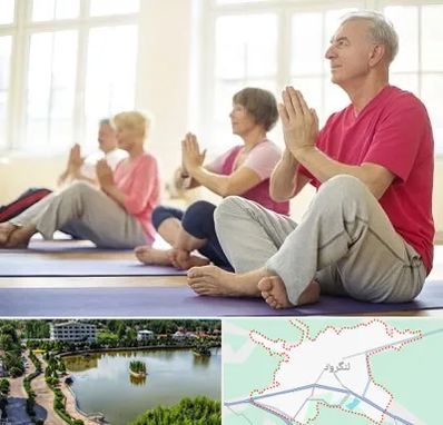 کلاس یوگا سالمندان در لنگرود