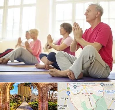 کلاس یوگا سالمندان در شهر ری