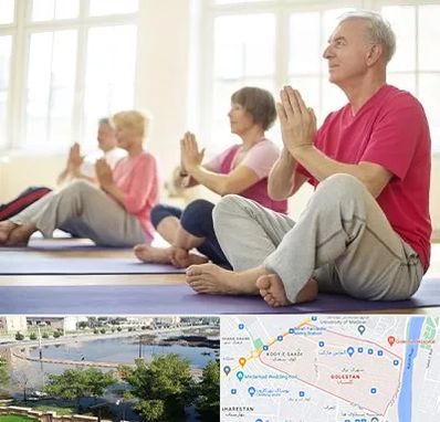 کلاس یوگا سالمندان در گلستان اهواز