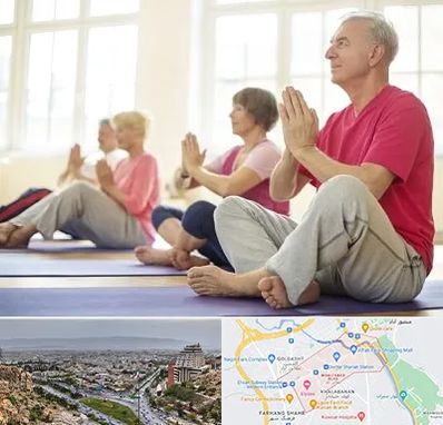 کلاس یوگا سالمندان در معالی آباد شیراز