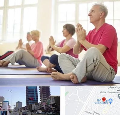 کلاس یوگا سالمندان در چهارراه طالقانی کرج