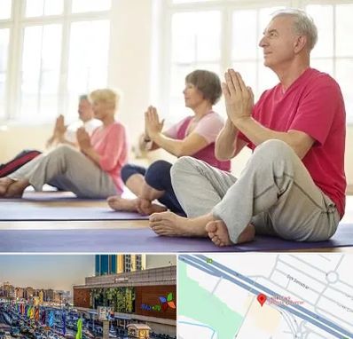 کلاس یوگا سالمندان در لاله پارک تبریز