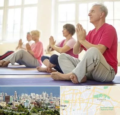 کلاس یوگا سالمندان در شرق تهران