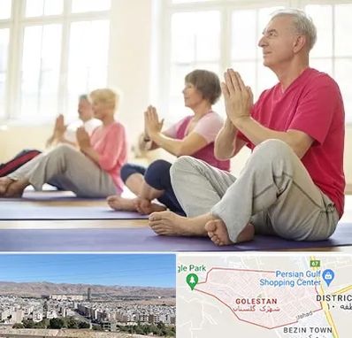 کلاس یوگا سالمندان در شهرک گلستان شیراز