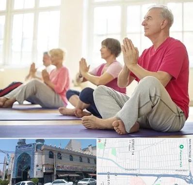کلاس یوگا سالمندان در بلوار ابوذر