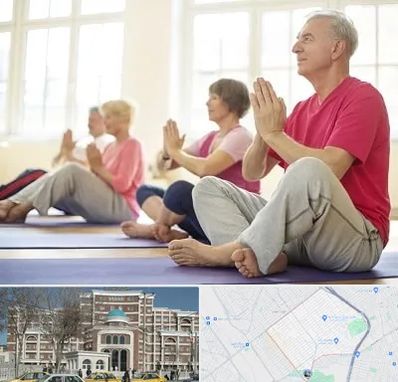 کلاس یوگا سالمندان در طلاب مشهد