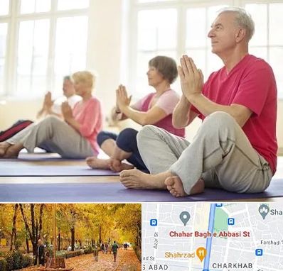 کلاس یوگا سالمندان در چهارباغ اصفهان