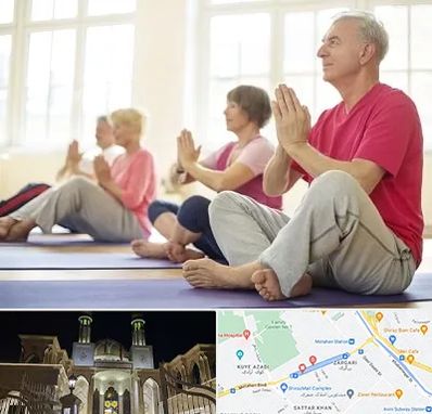 کلاس یوگا سالمندان در زرگری شیراز