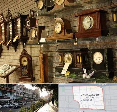 فروشگاه ساعت دیواری در خیابان جمالزاده