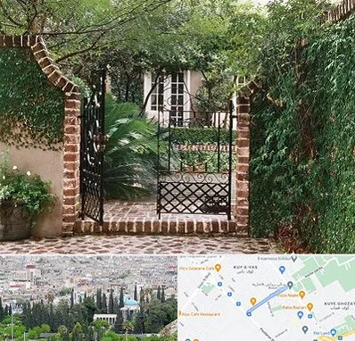 درب حیاط در محلاتی شیراز