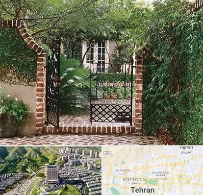 درب حیاط در شمال تهران 
