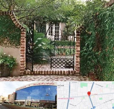 درب حیاط در نصف راه تبریز