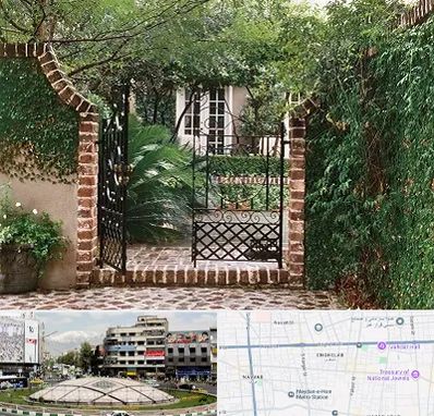 درب حیاط در مرکز تهران