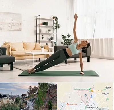 کلاس یوگا در باغستان کرج