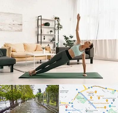 کلاس یوگا در خیابان ارم شیراز