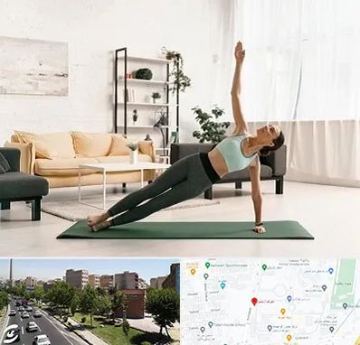 کلاس یوگا در شهرک آزمایش