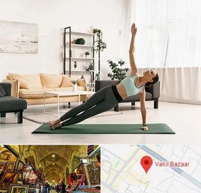 کلاس یوگا در بازار وکیل شیراز