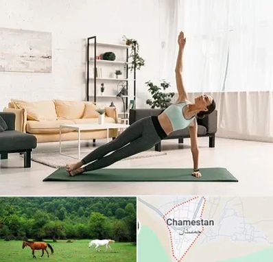 کلاس یوگا در چمستان