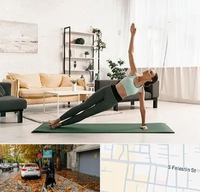 کلاس یوگا در خیابان فلسطین