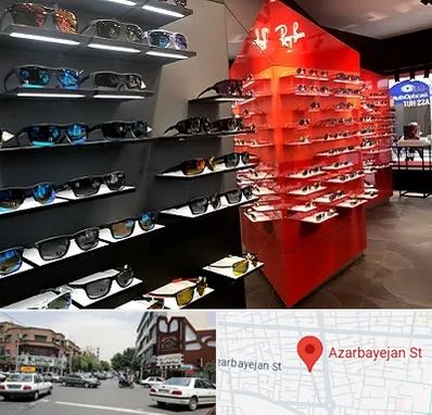 فروشگاه عینک آفتابی در خیابان آذربایجان