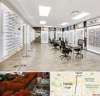 فروشگاه شیشه عینک در ولیعصر 