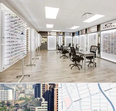 فروشگاه شیشه عینک در خیابان بهشتی