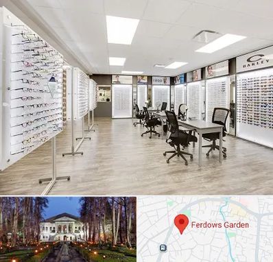 فروشگاه شیشه عینک در باغ فردوس