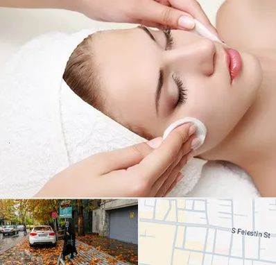 پاکسازی صورت در خیابان فلسطین