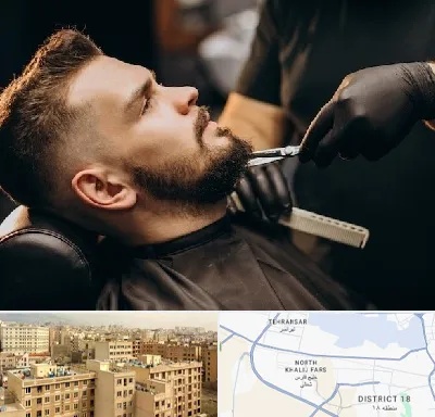 آرایشگاه مردانه در جنوب غرب تهران