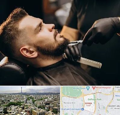 آرایشگاه مردانه در گیشا 