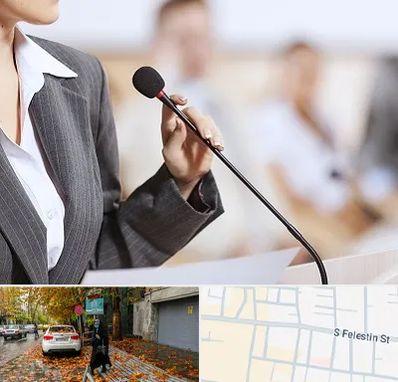 آموزشگاه فن بیان در خیابان فلسطین