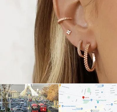 فروشگاه گوشواره در خیابان آزادی