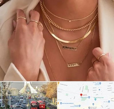 فروشگاه گردنبند زنانه در خیابان آزادی