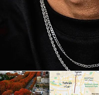 فروشگاه گردنبند مردانه در ولیعصر 