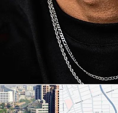فروشگاه گردنبند مردانه در خیابان بهشتی
