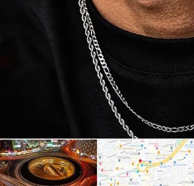 فروشگاه گردنبند مردانه در میدان ولیعصر