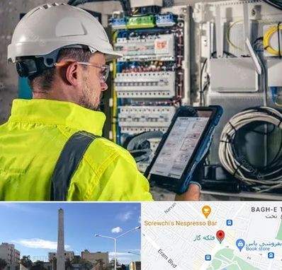 برقکار در فلکه گاز شیراز